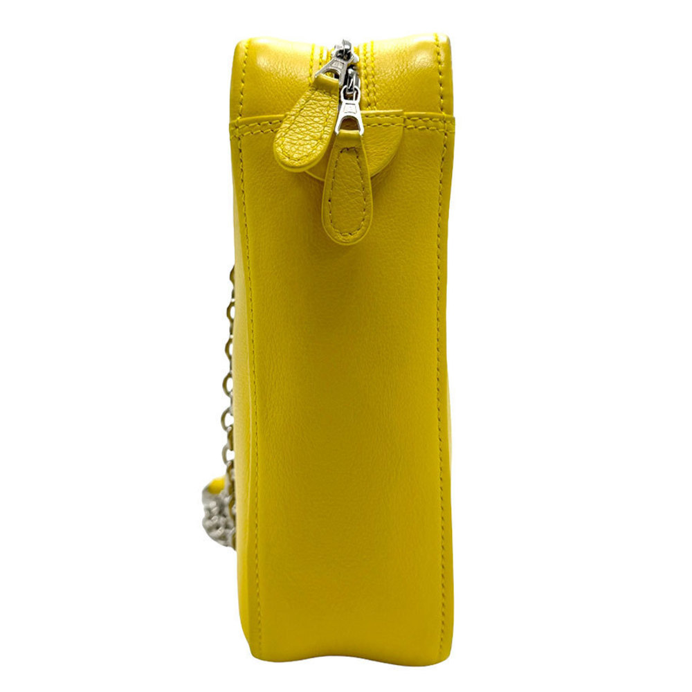 Balenciaga Leather Yellow Bag Duffle Triangle